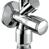 SCHELL Kombi-Eckventil COMFORT, RFV im Abgang Geräteanschluss, RB im Abgang Geräteanschluss, DN 15 G 1/2 AG mit ASAG easy, Ø 10 mm (DN 10 G 3/8 AG), Schlauchverschraubung Ø 14,5 mm (DN 20 G 3/4 AG), Chrom, 035490699