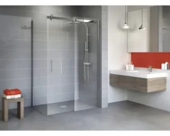 Schiebetür inkl. Seitenwand Schulte Alexa Style 2.0 120x80 cm Klarglas Profilfarbe chrom