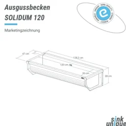SOLIDUM 120 Edelstahl Ausgussbecken