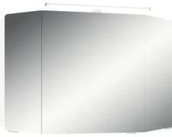 Spiegelschrank Cassca Sprint 100 x 17 x 67 cm weiß 3-türig LED IP 20