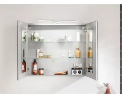 Spiegelschrank FACKELMANN B.Brillant 80 x 15,1 x 68 cm ast-eiche 2-türig LED IP 20