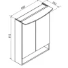Spiegelschrank FACKELMANN 60 x 23.1 x 80.9 cm weiß 2-türig LED