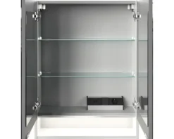 Spiegelschrank FACKELMANN 60 x 23.1 x 80.9 cm weiß 2-türig LED