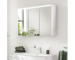 Spiegelschrank FACKELMANN Verona 110 x 16 x 68,3 cm weiß 3-türig LED IP 20