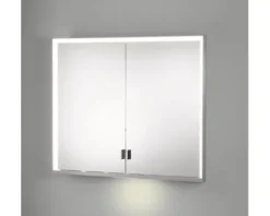 Spiegelschrank KEUCO Royal Lumos 80 x 16,5 x 73,5 cm silber 2-türig LED IP 24 Unterputz 723