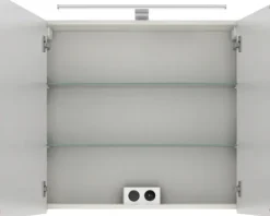 Spiegelschrank Serie 6005 Sprint 75 x 17 x 70,3 cm weiß 2-türig LED IP 20