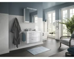Spiegelschrank Serie 6005 Sprint 75 x 17 x 70,3 cm weiß 2-türig LED IP 20