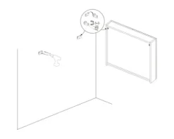 Spiegelschrank Brida weiß 2 türig 67,5x50 cm