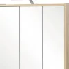 Spiegelschrank Carlos 65 x 16 x 64 cm eiche 3-türig LED
