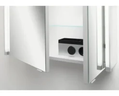 Spiegelschrank EEK A LED-Line weiß 2 trg.61 cm breit Fackelmann
