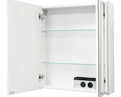 Spiegelschrank EEK A LED-Line weiß 2 trg.61 cm breit Fackelmann