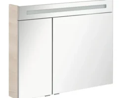 Spiegelschrank FACKELMANN B.clever 90 x 16 x 71 cm alaska esche 2-türig LED IP 20
