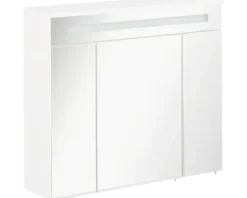 Spiegelschrank FACKELMANN Kara 80 x 22,5 x 70 cm weiß 3-türig LED IP 20