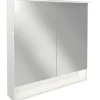 Spiegelschrank FACKELMANN 80 x 23.1 x 80.9 cm weiß 2-türig LED