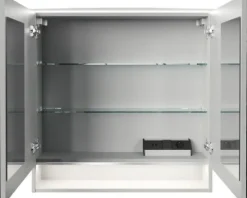 Spiegelschrank FACKELMANN 80 x 23.1 x 80.9 cm weiß 2-türig LED