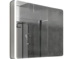 Spiegelschrank Focco Mia 80 x 70 x 11,5 cm grau matt LED IP 44