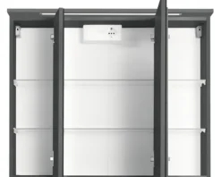 Spiegelschrank Held Möbel 80 x 20 x 66 cm dunkelgrau 3-türig 011