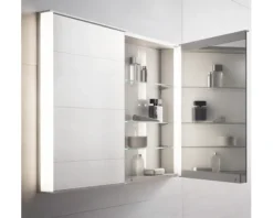 Spiegelschrank KEUCO Royal Match 100 x 15 x 70 cm silber 2-türig LED IP 20 Unterputz