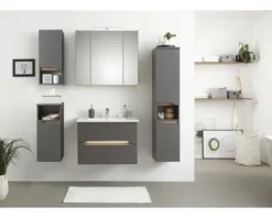 Spiegelschrank Pelipal Capri 80 x 16 x 70 cm grau 3-türig