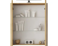 Spiegelschrank Pelipal Xpressline 4035 60 x 14,5 x 70,3 cm eiche 2-türig LED IP 44