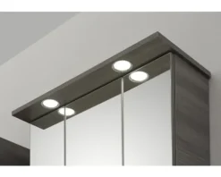 Spiegelschrank Pelipal 65 x 20 x 72 cm sangallo grau 3-türig LED IP 44