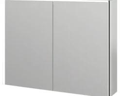Spiegelschrank SPACE 90x70cm, LED verspiegelt schwarz