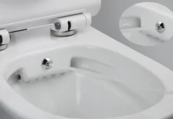 spülrandloses TAHARET Dusch WC inkl. Armatur und Soft-Close Sitz 6088