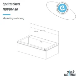 Spritzschutz NOVUM 80 geschliffen