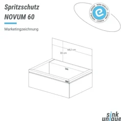 Spritzschutz NOVUM 60 weiß