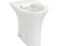Stand-WC Rekia Flachspüler ohne Spülrand Abgang waagerecht weiß glänzend ohne WC-Sitz 1276930