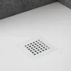 Steinoptik- Duschwanne 100x80cm, weiß matt | Muse