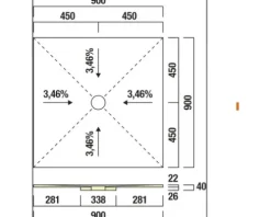 swisspor Befliesbares Duschelement swissporBOARD Doccia Piato 90 x 90 x 2 cm 300067