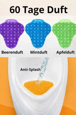 Synx Tools Urinalsieb mit Apfelduft – Grün – Anti-Splash – 2 Stück