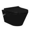 Taharet Dusch Wc 316 Schwarz Matt mit Sitz