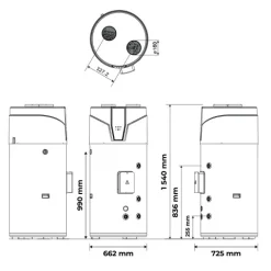Thermodynamischer Monoblock-Warmwasserbereiter Stelios 200 L Umgebungsluft / Außenluft Sannover