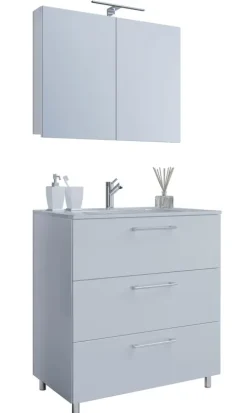 3-tlg. Waschplatz Waschtisch Badinos Schublade SP