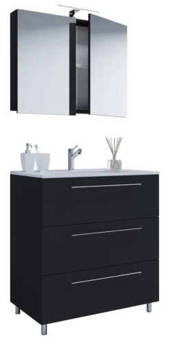 3-tlg. Waschplatz Waschtisch Badinos Schublade SP