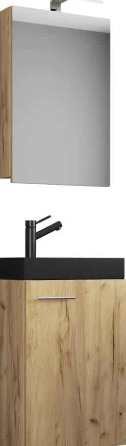 3tlg Waschtisch Slito SC Toilette schmal Schwarz