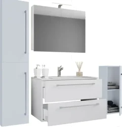 5-tlg. Waschplatz Waschtisch Badinos Schublade SC
