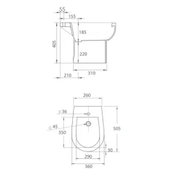 Traditionelles Stand-Bidet aus Keramik | Cipro