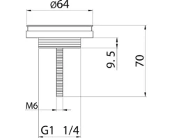 Universal Siebventil 1 1/4" chrom