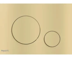 veporit Betätigungsplatte ROUND Platte gold matt / Taster gold matt mit Anti-Fingerprint und Antibakteriell