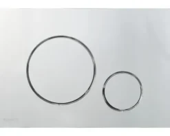 veporit Betätigungsplatte ROUND Platte chrom matt / Taster chrom matt mit Anti-Fingerprint und Antibakteriell