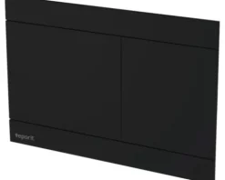veporit Betätigungsplatte TWIN Platte schwarz matt / Taster schwarz matt mit Anti-Fingerprint und Antibakteriell