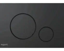 veporit Betätigungsplatte ROUND schwarz matt mit Kippmechanismus für Einwurfschacht, Anti-Fingerprint und Antibakteriell