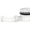 veporit Duschablauf für Dusche 90 mm H: 60 mm Ablauf waagerecht chrom