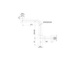 veporit. Raumspar-Flaschensiphon chrom 1 1/4 x 32 mm