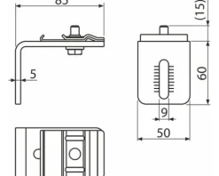 Verankerung einfach 85 AS-P012-1100