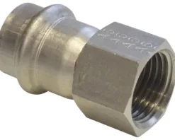 Viega Sanpress Pressfitting mit SC-Contur Übergangsstück 15mmx1/2" IG inox 436575