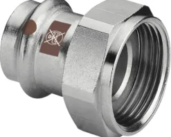 viega Temponox Pressfitting Verschraubung Flachdichtend Edelstahl Presskontur V 1763 22 mm x 1 1/2 Zoll IG 811365